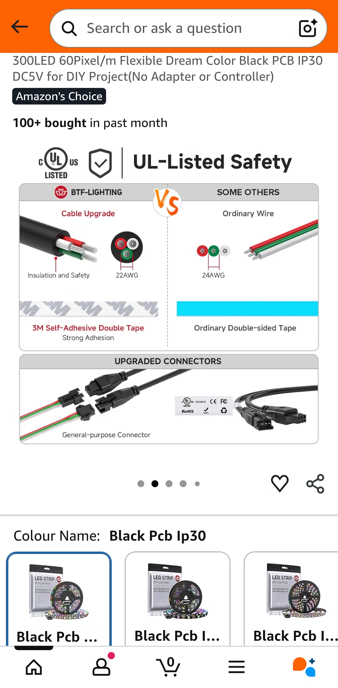 Weightin out what type of cable and protection fits the use case of the led strip.